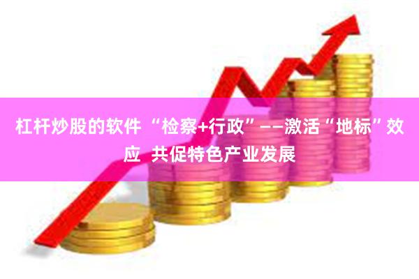 杠杆炒股的软件 “检察+行政”——激活“地标”效应  共促特色产业发展