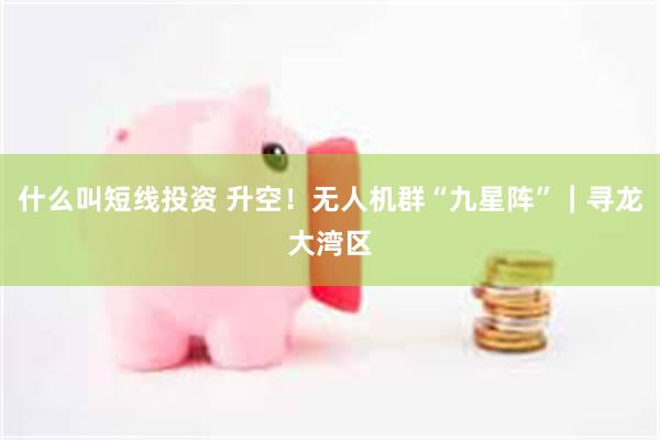 什么叫短线投资 升空！无人机群“九星阵”｜寻龙大湾区