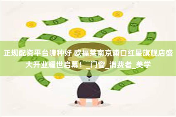 正规配资平台哪种好 欧福莱南京浦口红星旗舰店盛大开业耀世启幕！_门窗_消费者_美