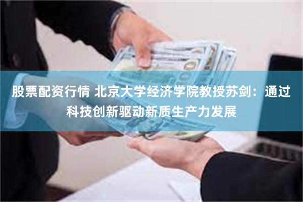 股票配资行情 北京大学经济学院教授苏剑：通过科技创新驱动新质生产力发展